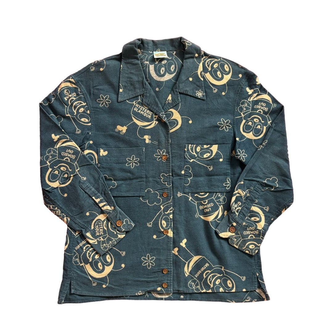 90s HYSTERIC GLAMOUR Open collar shirt